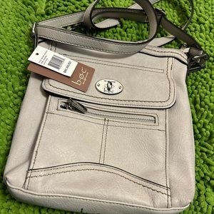 B*O*C Born Concepts Cream Vegan LeatherSatchel